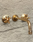 Brass Wall Mount Faucet – Unlacquered Bathroom Tap
