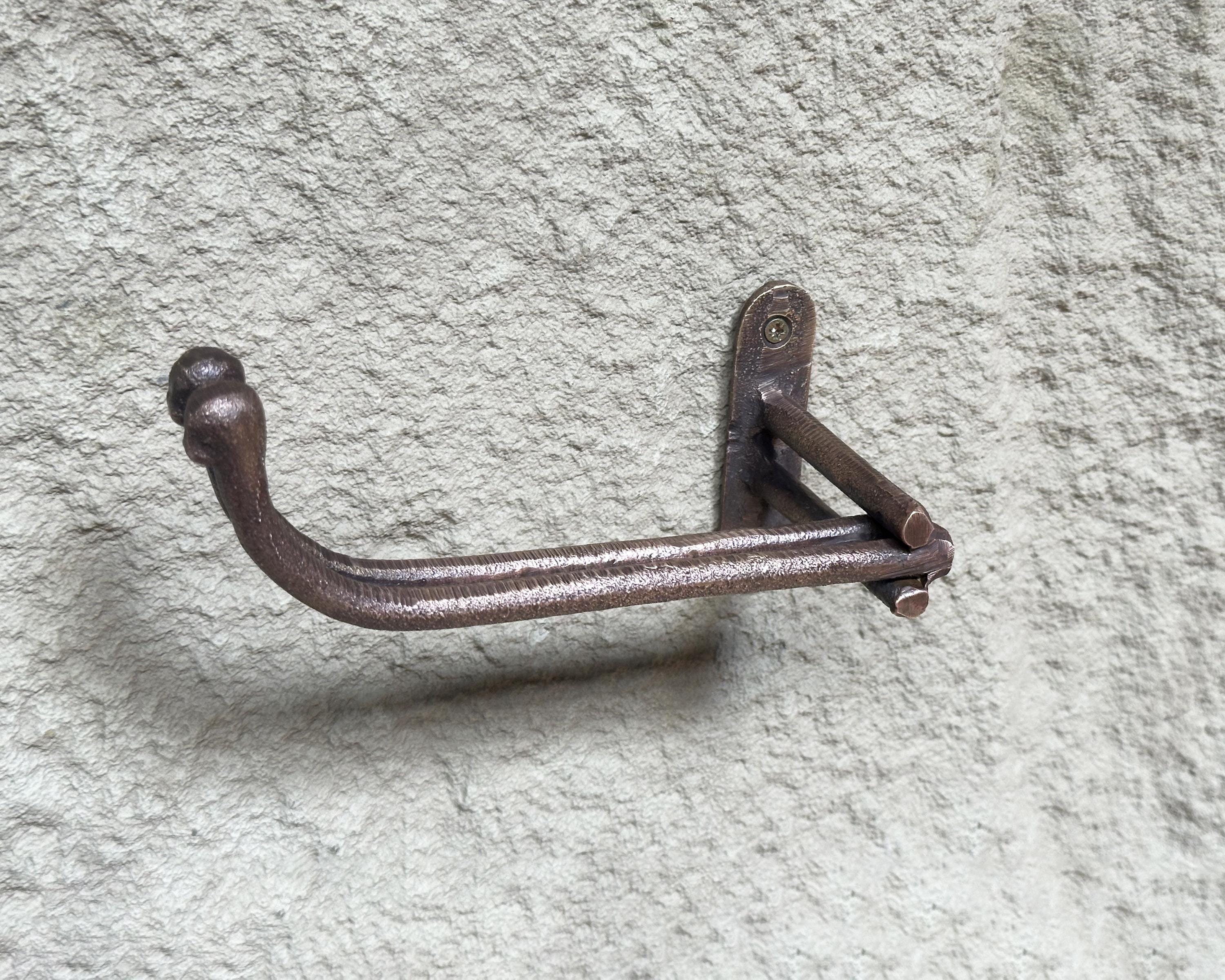 Aged Copper Toilet Paper Holder, Wall Mount Style