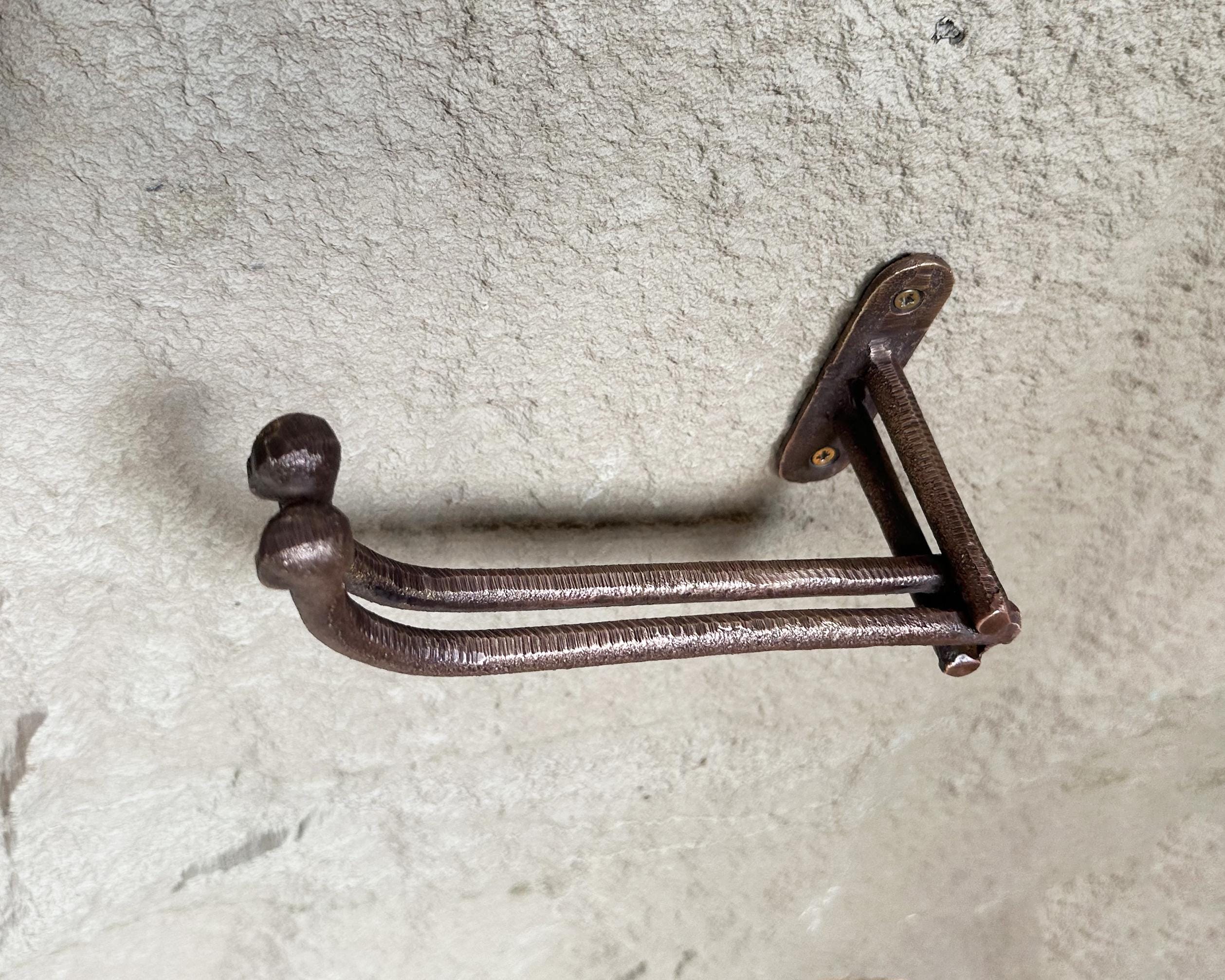 Aged Copper Toilet Paper Holder, Wall Mount Style