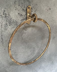 Antique Brass Towel Ring – Round Wall Mount Holder