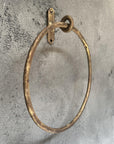 Antique Brass Towel Ring – Round Wall Mount Holder