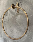 Antique Brass Towel Ring – Round Wall Mount Holder