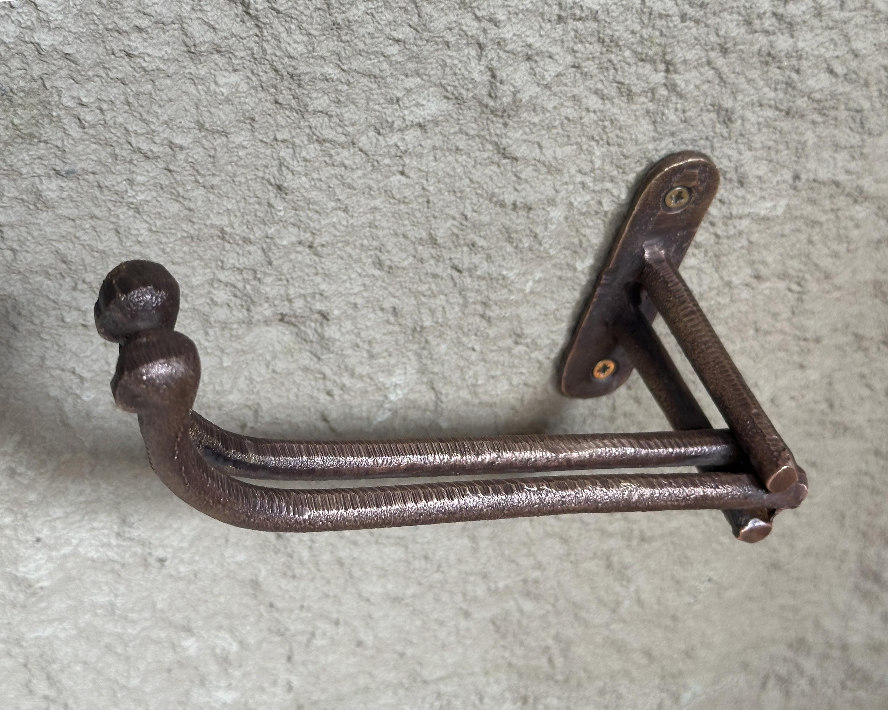 Aged Copper Toilet Paper Holder, Wall Mount Style