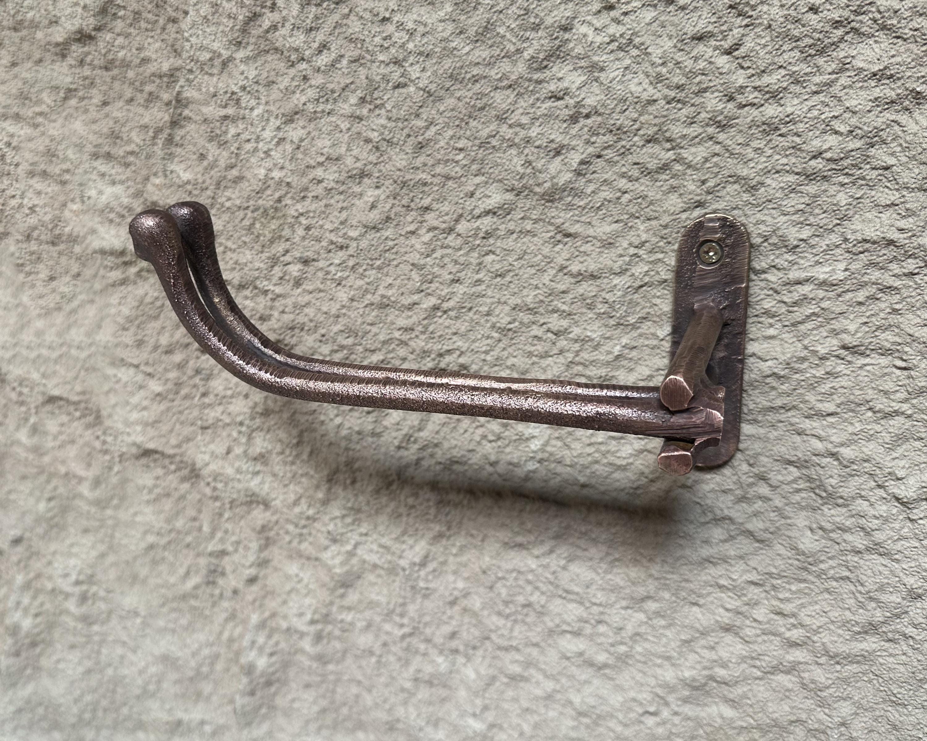 Aged Copper Toilet Paper Holder, Wall Mount Style