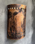 Copper Wall Sconce ,Rustic Half Round Outdoor Light