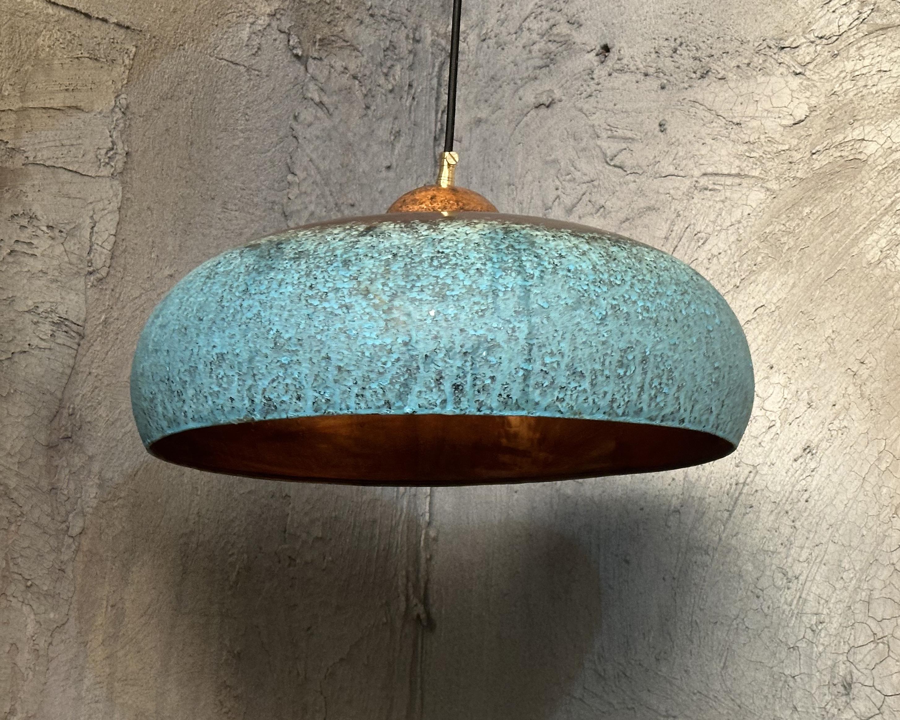 blue-patina-rustic-copper-pendant-light