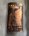 Copper Wall Sconce ,Rustic Half Round Outdoor Light