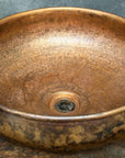 Hammered Copper Sink ,Dark Brown Bathroom Vessel