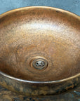 Hammered Copper Sink ,Dark Brown Bathroom Vessel