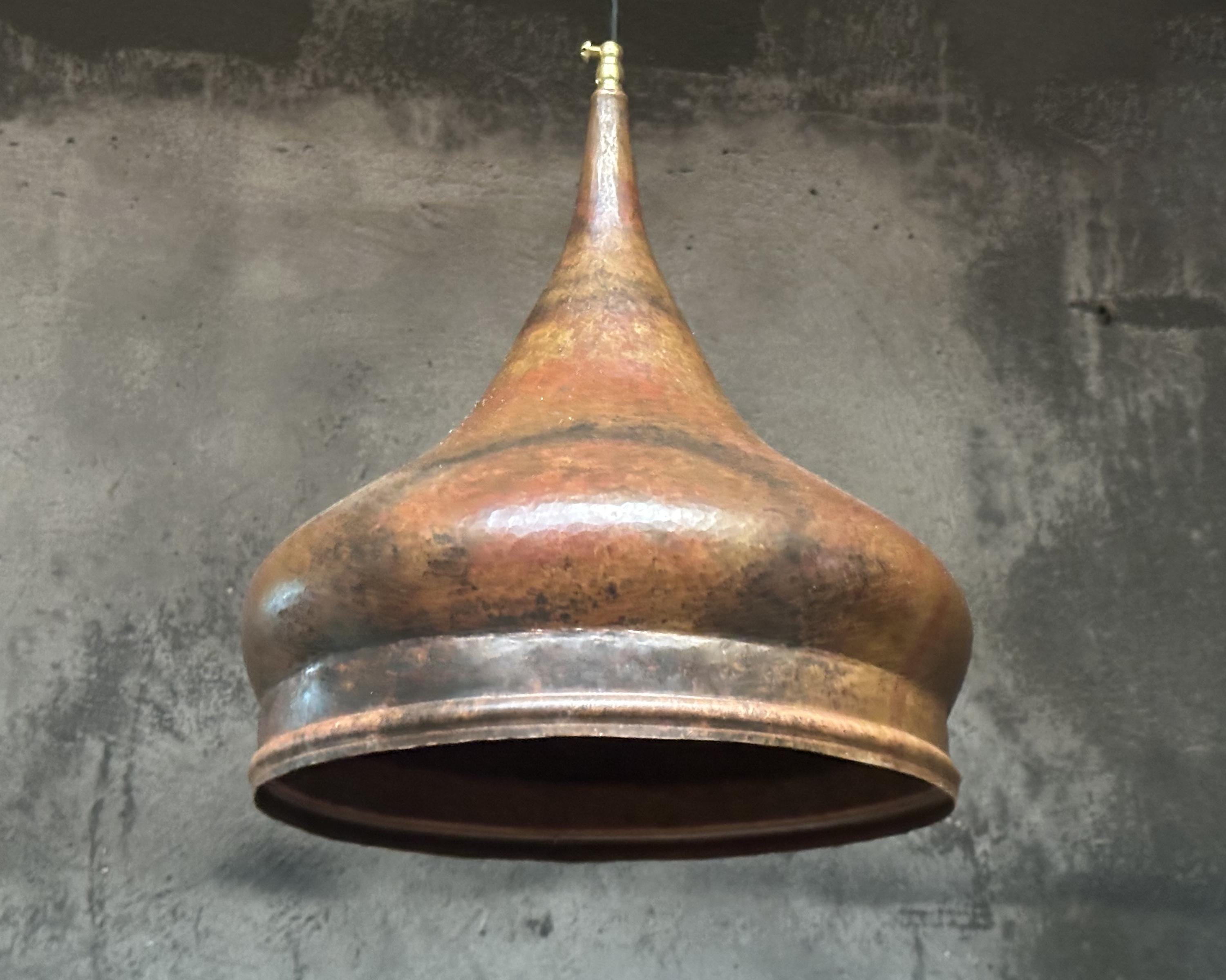 Copper hanging Light, vintage Copper Island Pendant lights