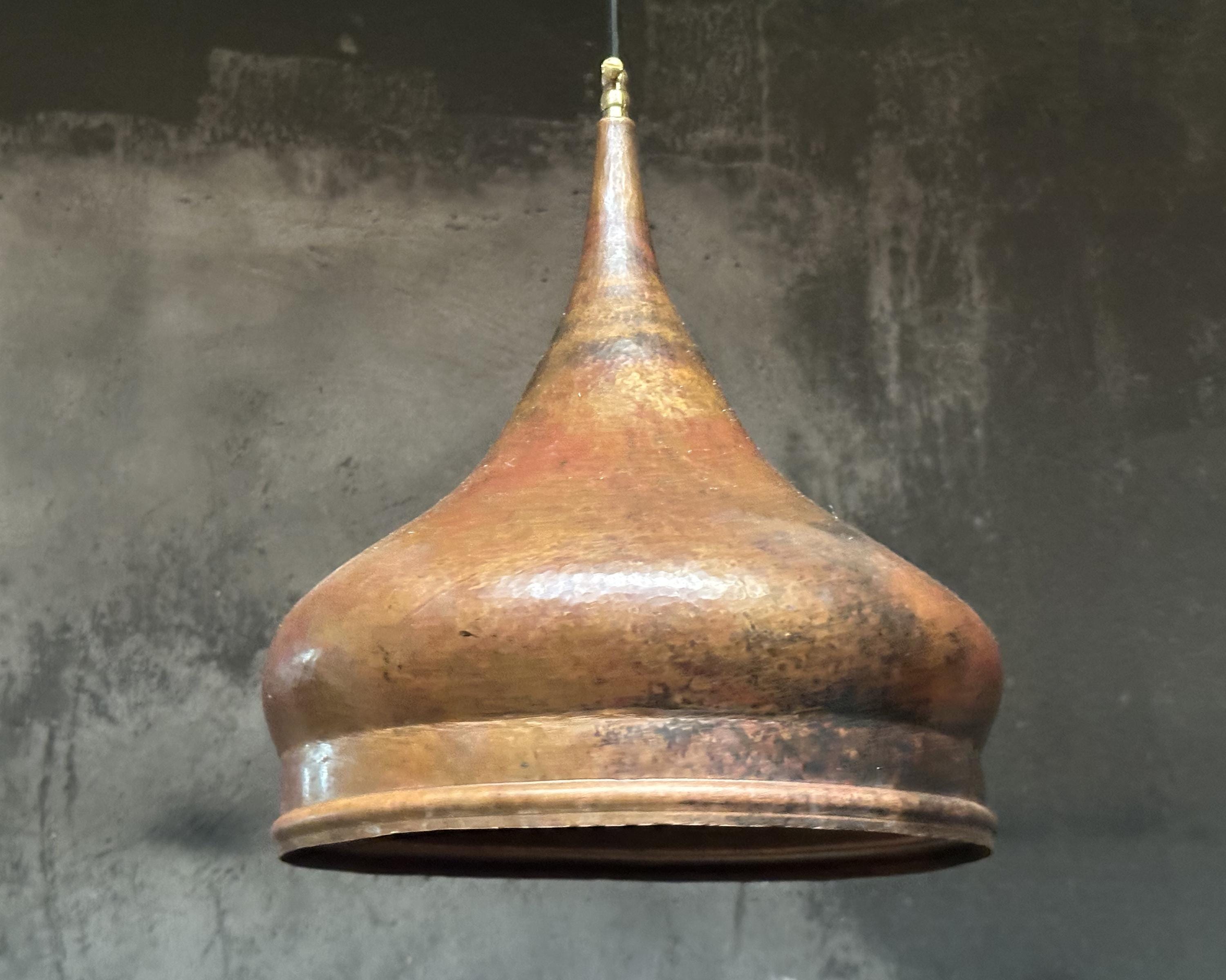 Copper hanging Light, vintage Copper Island Pendant lights