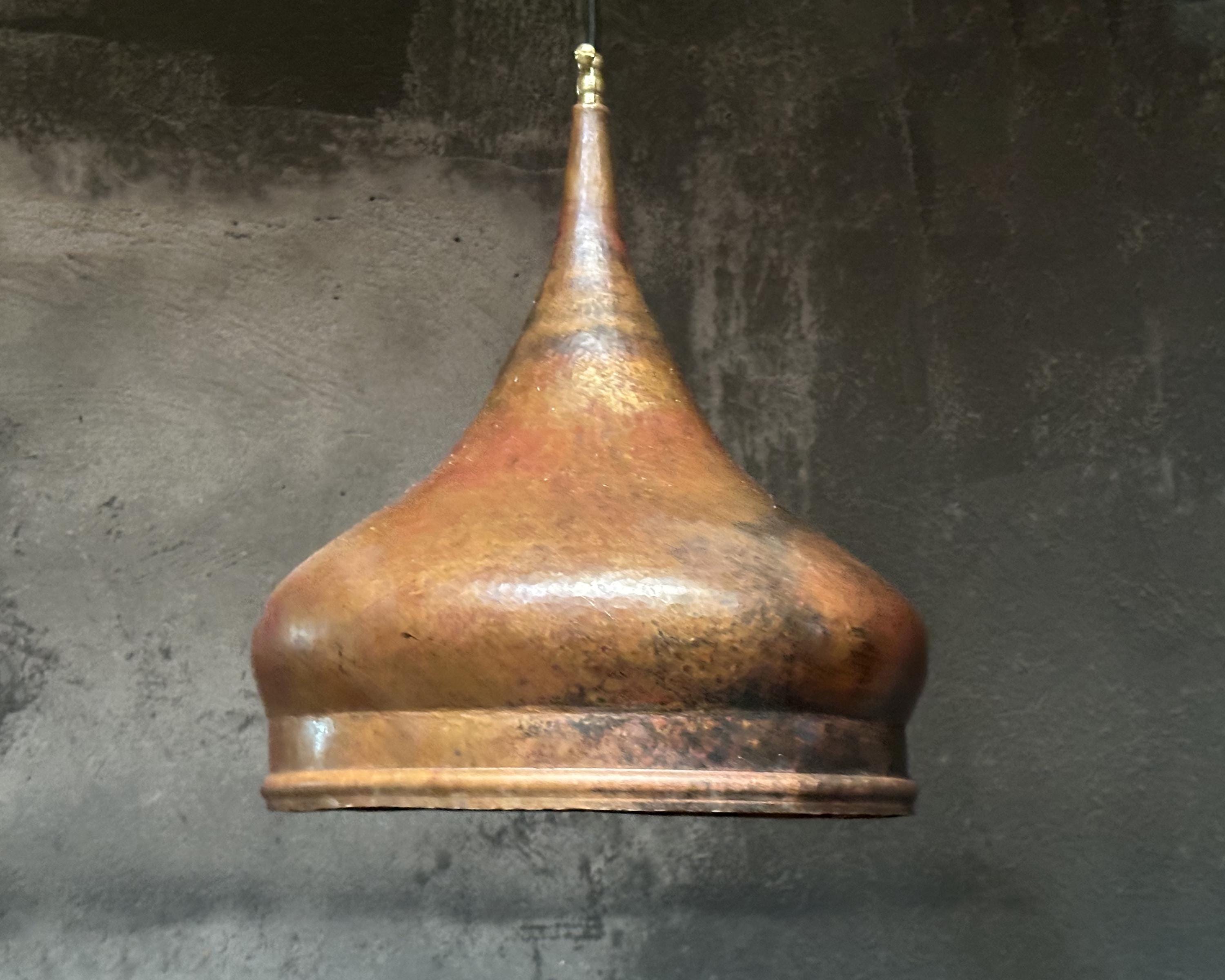 Copper hanging Light, vintage Copper Island Pendant lights