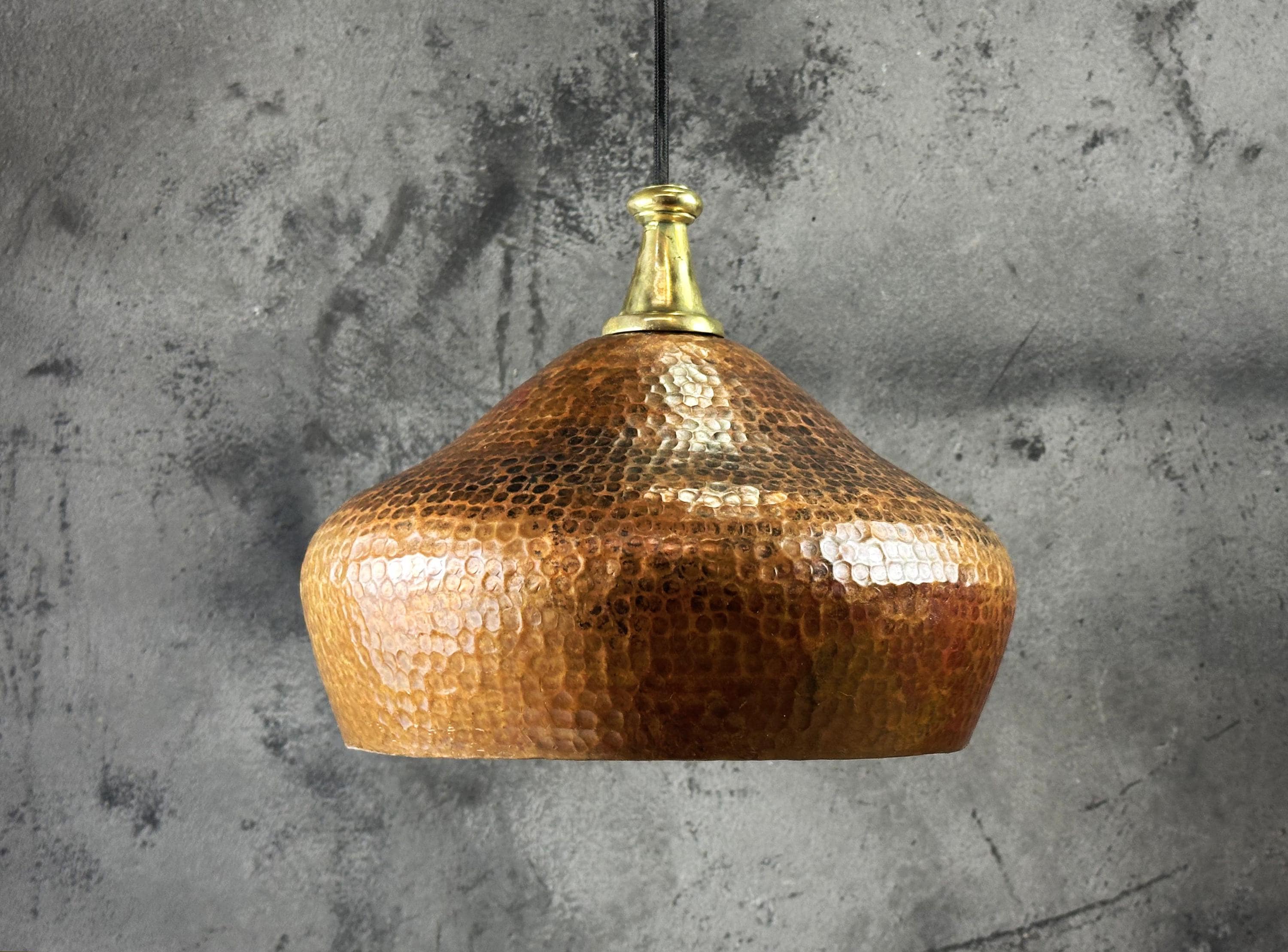 Copper Dome Pendant Light – Patina Kitchen Fixture