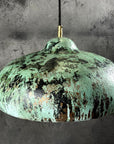 Oxidized Copper Pendant Light – Green Patina Kitchen Lamp