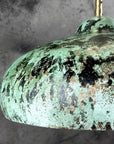 Oxidized Copper Pendant Light – Green Patina Kitchen Lamp
