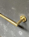 Solid Brass Toilet Paper Holder, Unlacquered Brass Toilet Roll Holder, Handcrafted Tissue Holder for Bathroom