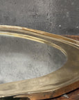 Brass Curved Bathroom Mirror, Organic Unlacquered Style