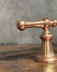 Copper Victorian Bathroom Faucet, Copper Widespread Bathroom Sink Faucet, Deck Mounted Sink Faucet