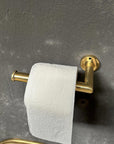 Solid Brass Toilet Paper Holder, Unlacquered Brass Toilet Roll Holder, Handcrafted Tissue Holder for Bathroom