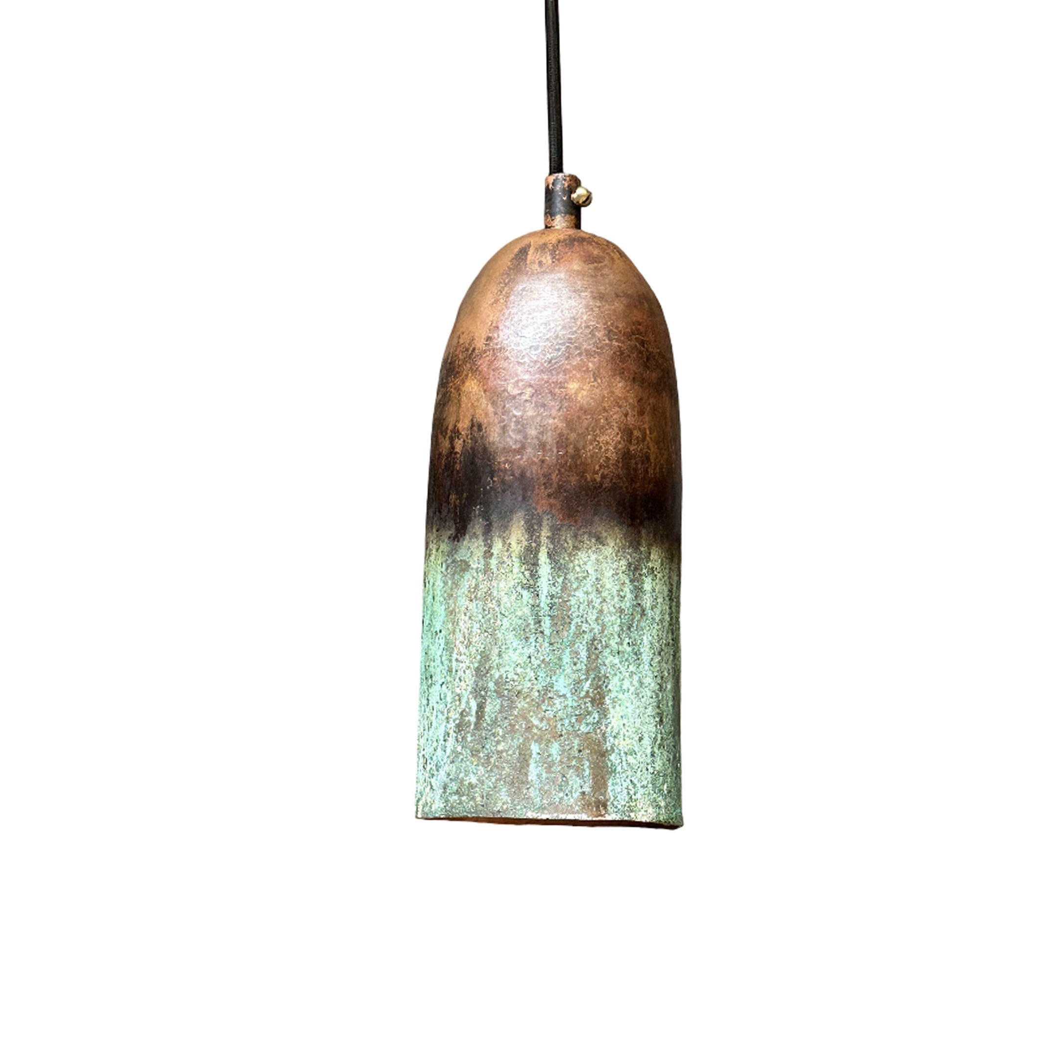 Green Patina Pendant Light – Long Farmhouse Fixture