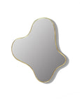 Odd Shaped Brass Mirror - irregular shaped mirror