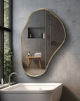 Irregular Brass Mirror - large asymmetrical mirror