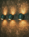 Green Patina Copper Wall Sconce – Handmade Rustic Dome Light