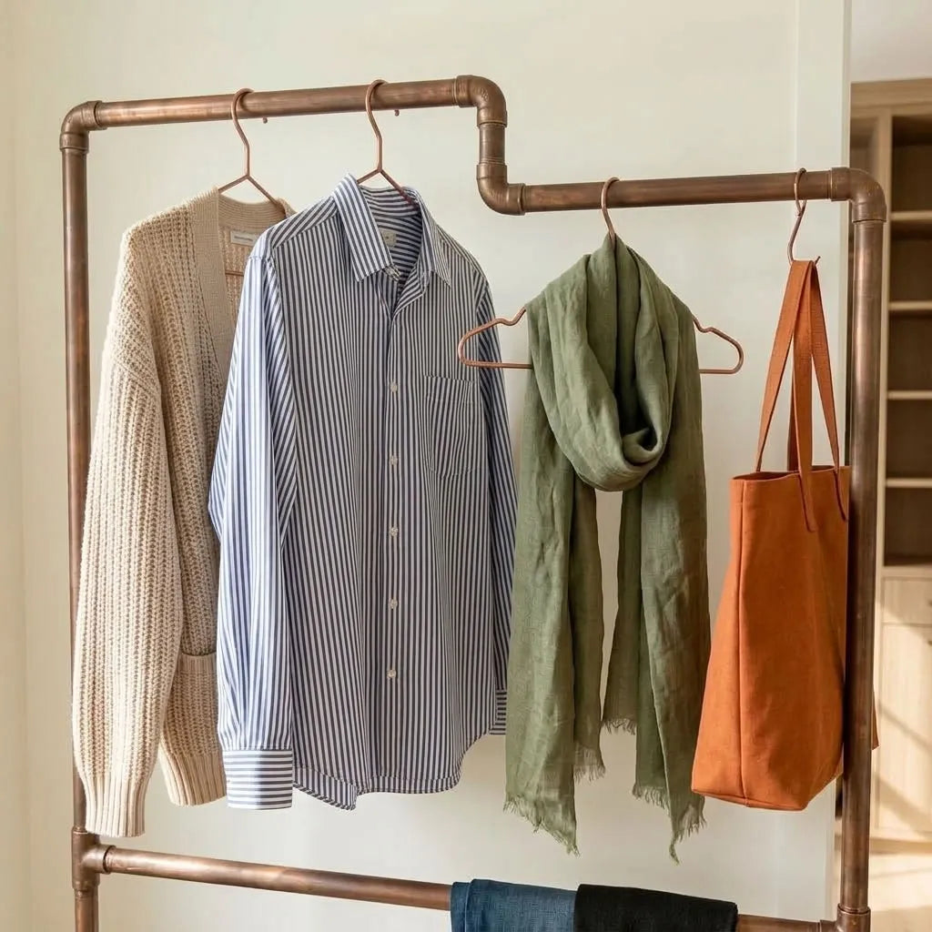 Wall-mounted copper closet rod detail – Wall-Mounted Copper Closet Rod – Holder 4