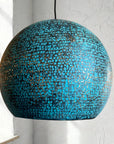 Blue Patina Brass Pendant Light for Island Kitchen Lighting