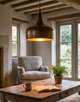 Aged Copper Farmhouse Pendant Light