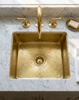 Undermount Hammered Brass Bar Sink