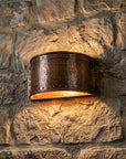 Riveted Hammered Copper Wall Sconce – Rustic Indoor Outdoor Light