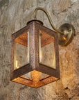 Handmade Copper Outdoor Wall Lantern – Brass Gooseneck Sconce