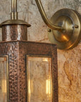 Handmade Copper Outdoor Wall Lantern – Brass Gooseneck Sconce