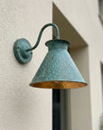 Oxidized Copper Gooseneck Outdoor Wall Sconce