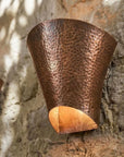 Hammered Copper Cone Wall Sconce