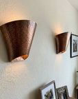 Hammered Copper Cone Wall Sconce