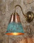 Verdigris Copper Gooseneck Wall Sconce