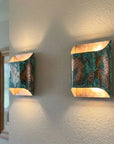 Verdigris Copper Cutout Wall Sconce