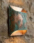 Verdigris Copper Cutout Wall Sconce