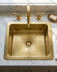 Undermount Hammered Brass Bar Sink