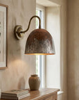 Oxidized Copper Dome Wall Sconce