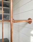 Aged Copper wall-mounted copper closet rod – Wall-Mounted Copper Closet Rod – Holder 1
