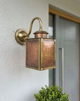 Oxidized Copper Wall Lantern Sconce