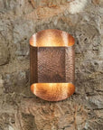 Hammered Copper Cylinder Wall Sconce