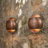 Hammered Copper Double Globe Wall Sconce