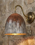 Oxidized Copper Dome Wall Sconce