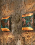 Verdigris Copper Cutout Wall Sconce