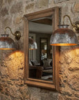 Verdigris Copper Dome Gooseneck Wall Sconce