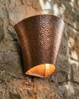 Hammered Copper Cone Wall Sconce